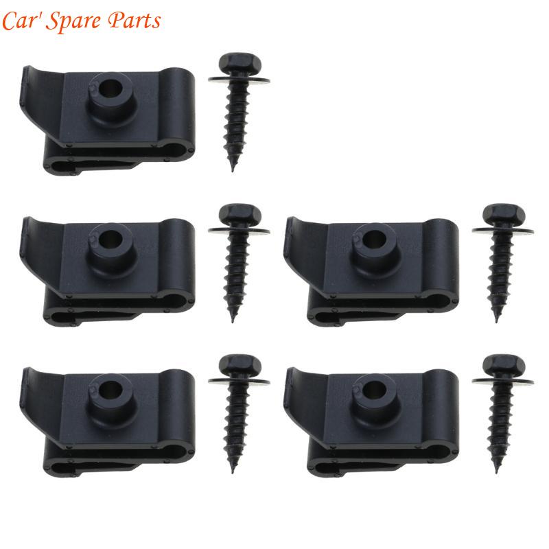 Y4UA Car Screw Base U-Type Mount Fastener Clips Bumper Door Panel Metal Clips