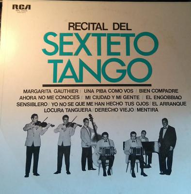 LP Record SEXTETO TANGO  Recital Del Sexteto Tango RPL2024 RCA 1972 Japan Latin Used
