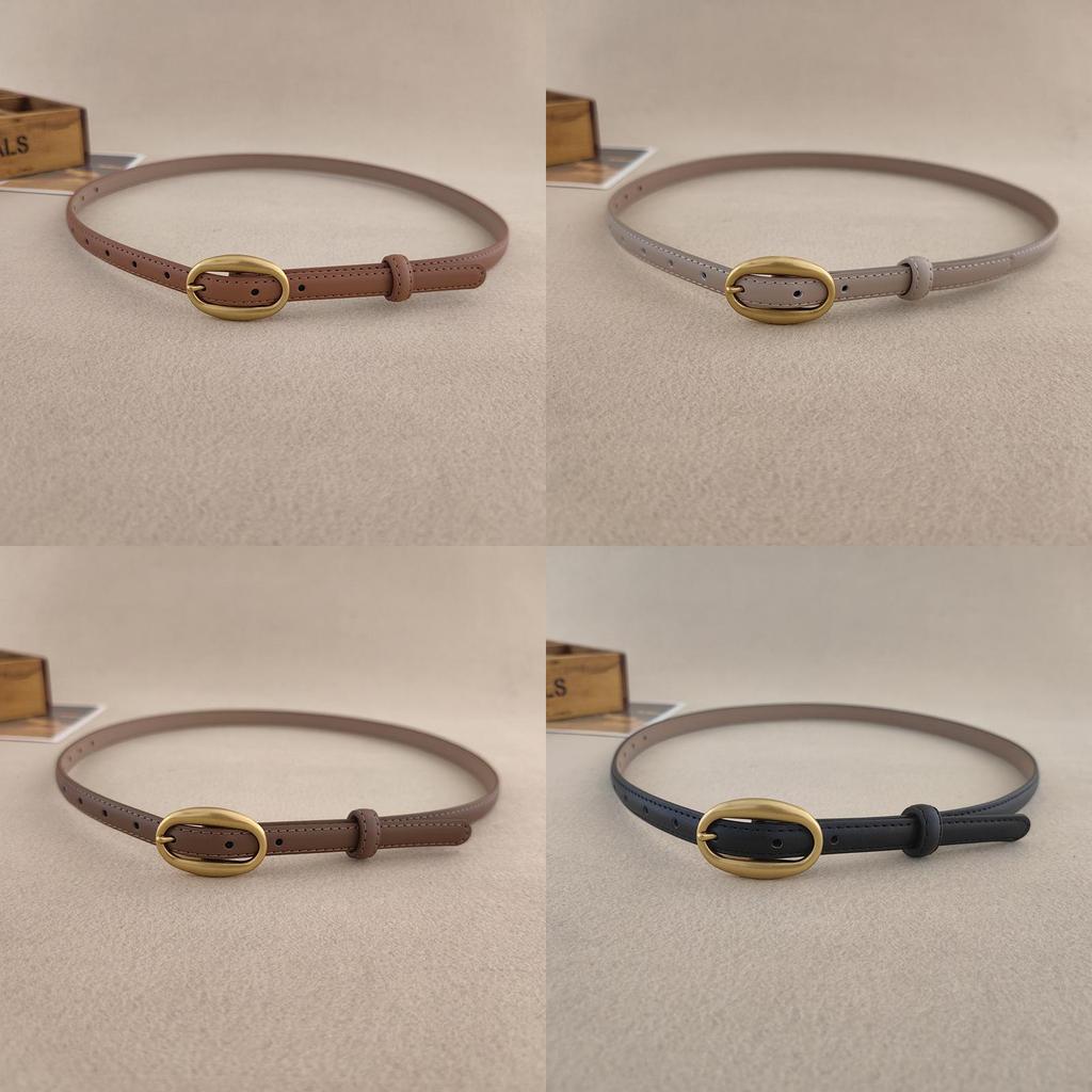 Solid Leather Color Waist Belt With Simple Design For Everyday Office And