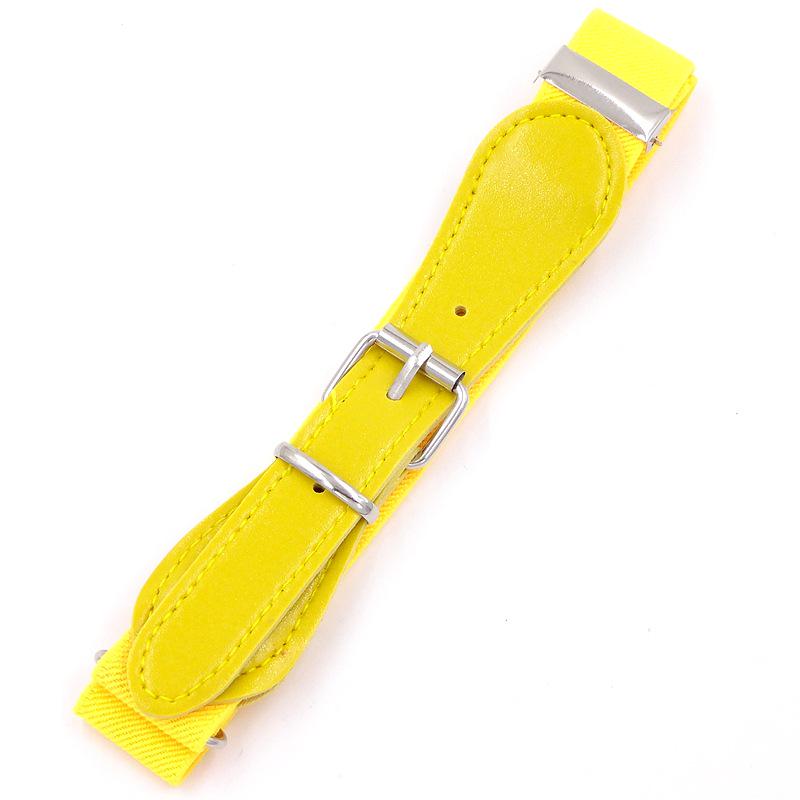 Kids' Elastic Waistband Korean Style Casual Leather Belt with Pin Buckle