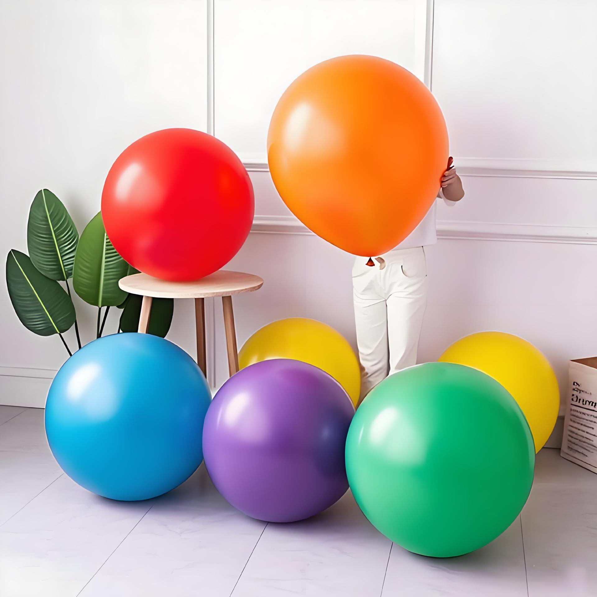 

36-дюймовый утолщенный латексный круглый шар-макарон для украшения дня рождения