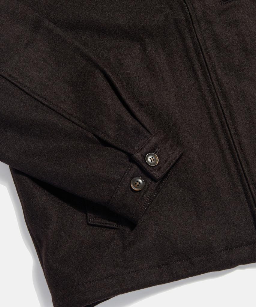 Espionage Wool Blend Track Blouson Dark Brown