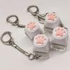 Cat Claw Button Cute Cat Claw Soft Silicone Decompression Test Axis Device Decompression Keychain Pendant Creative Relief Toy