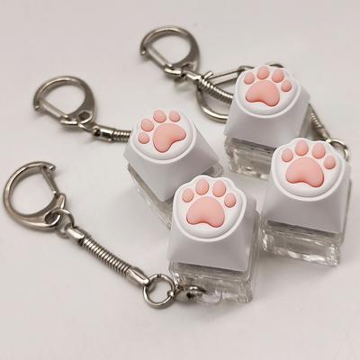 Cat Claw Button Cute Cat Claw Soft Silicone Decompression Test Axis Device Decompression Keychain Pendant Creative Relief Toy