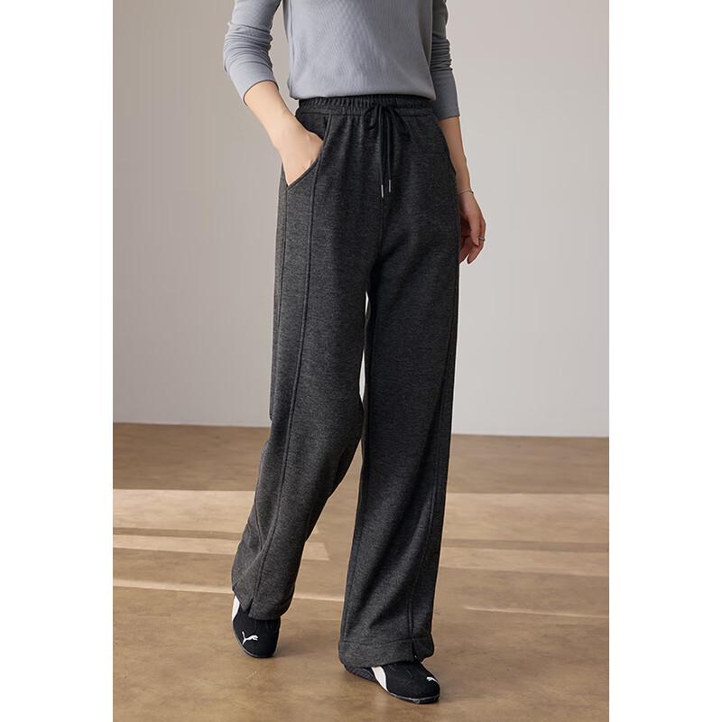 VICTORIA&VERA Women's Fleece-Lined Cuffed Casual Trousers