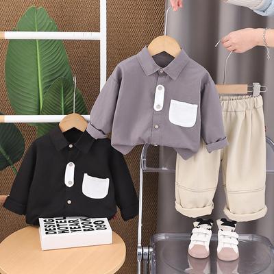 Kinder Freizeit Langarm Set, Bequeme Alltagsoutfits