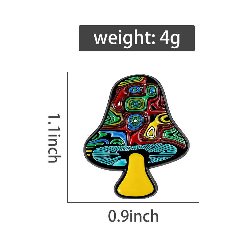 Abstrakte Bunte Pilze Emaille Anstecknadeln Kundenspezifische Lustige Pilze Broschen Reversabzeichen Kleidung Pflanzen Schmuck Geschenk für Freunde