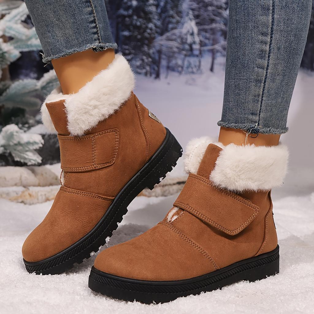 2025 Winter New Plus-size Women's Shoes Plush Snow Boots Thickened Cotton Shoes