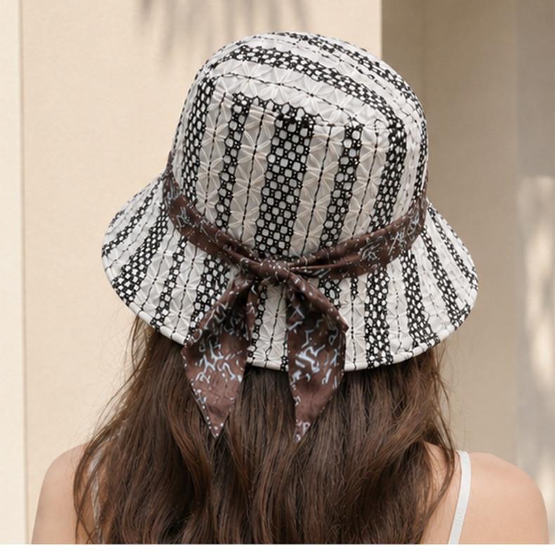 Chic Mesh Fisherman Hat With Wide Brim And Adjustable Fit For Womens Sun Protection
