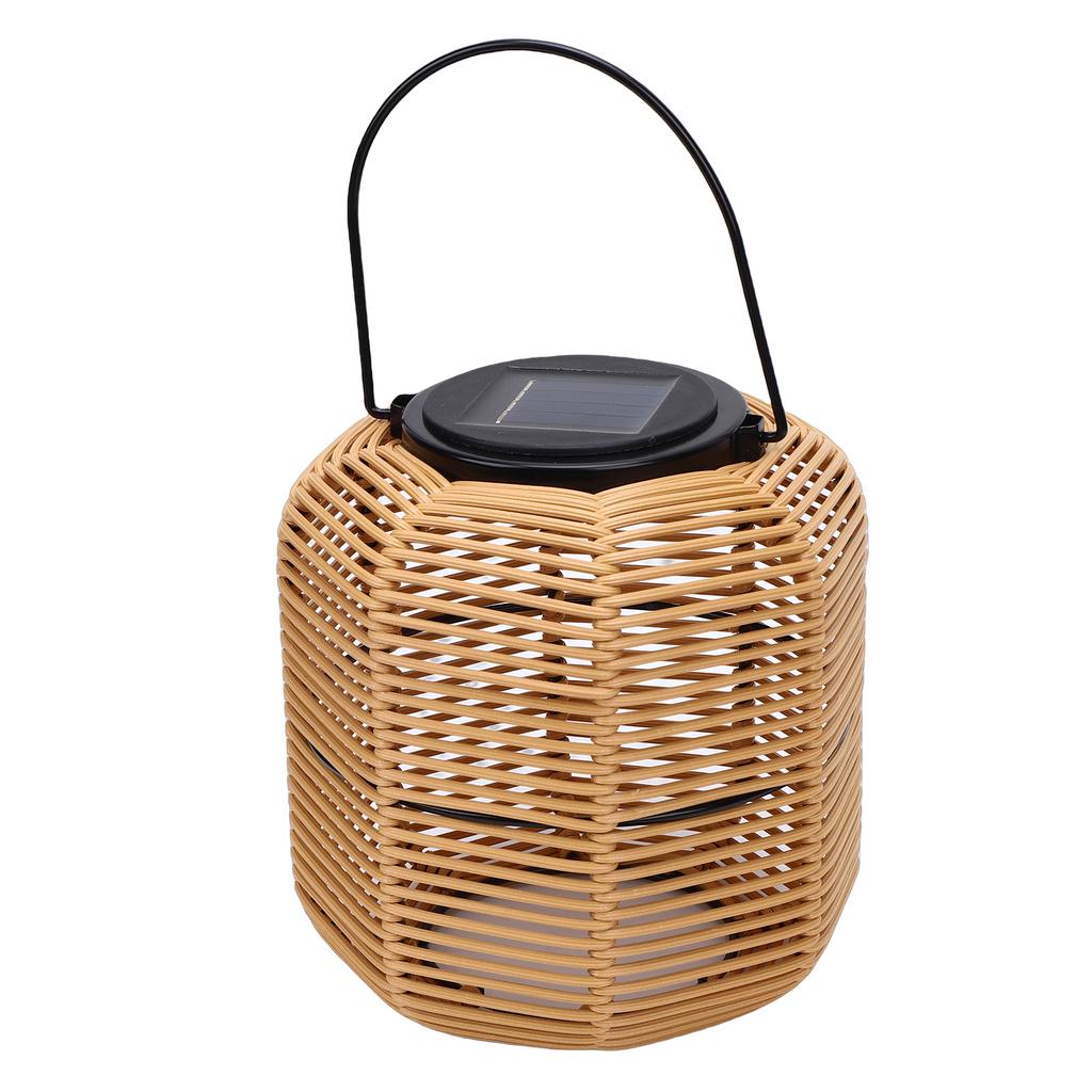 Solar Lantern for Outdoor Water Proof Hanging Plastic Rattan Light Decoration for Camping Garden Yard Pathway Patio Table