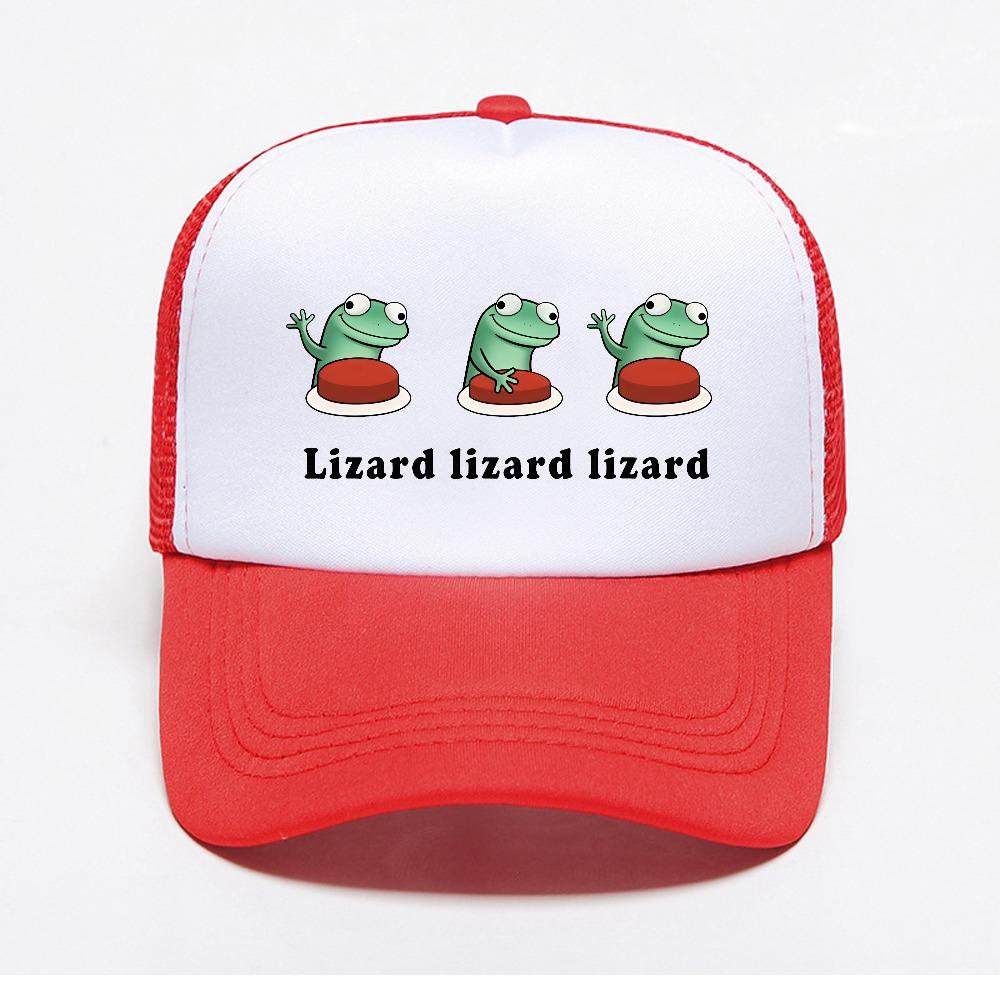 Lizard Meme hat Unisex Women Funny Baseball Cap Casual Summer Adjustable mesh breathable Snapback hats Gorras