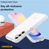 AMORUS Für Samsung Galaxy A15 4G/5G Hülle Weiches TPU Hartes PC Rückteil Stoßfest Handyhülle