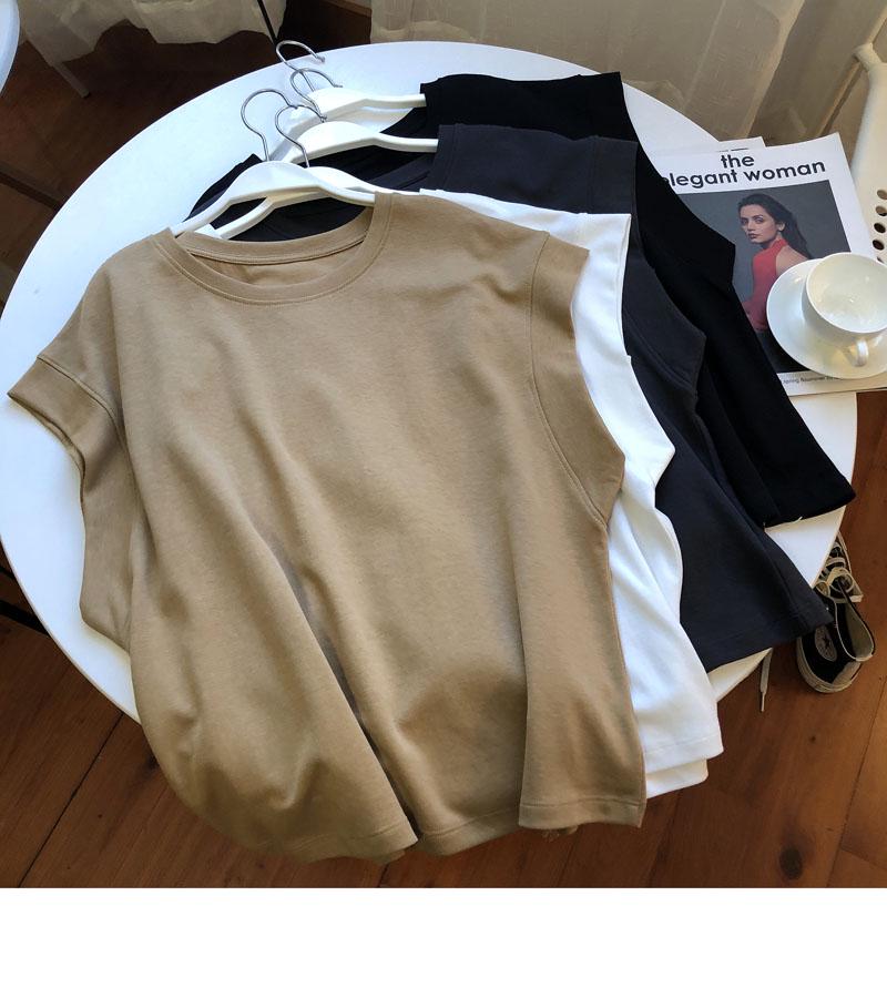 Women's Solid Color Puff Sleeve Cotton Tank Top - Loose, Sleeveless, Anti-Exposure Design, Casual Summer Wear