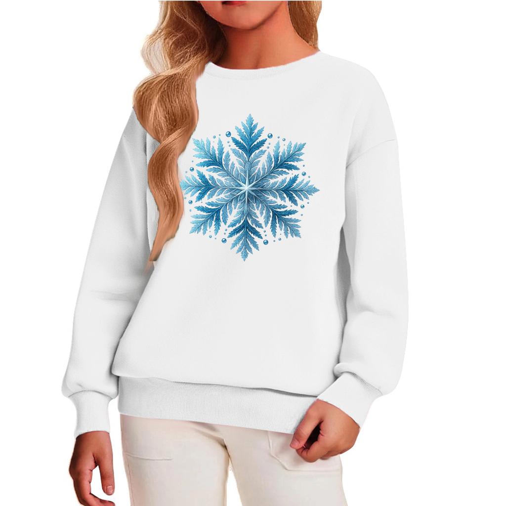 Детский повседневный пуловер с круглым вырезом и принтом, с длинными рукавами и капюшоном