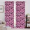 Klassische rosa Leopardenmuster-Vorhänge, Stangentaschen-Vorhänge 30*65, Schlafzimmer und Wohnzimmer, Heimdekoration, Zimmerdekoration