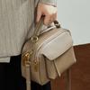 Genuine Leather Fashion Boston Bag Women'S Retro First Layer Crystal Vegetable Tanned Cowhide Portable Messenger Bag Trendy Shoulder Women'S Bag