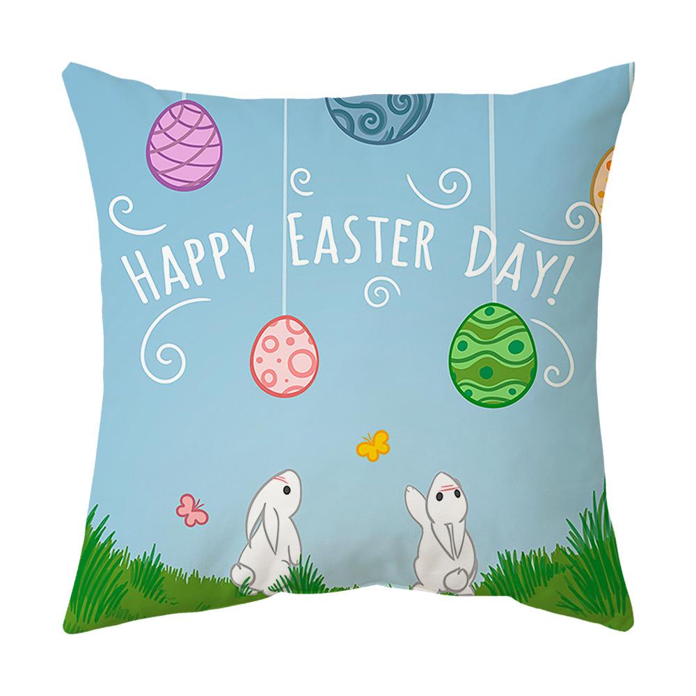 Easter Pillow Cover Cartoon Sofa Cushion Cover Office Waist Cushion Cover