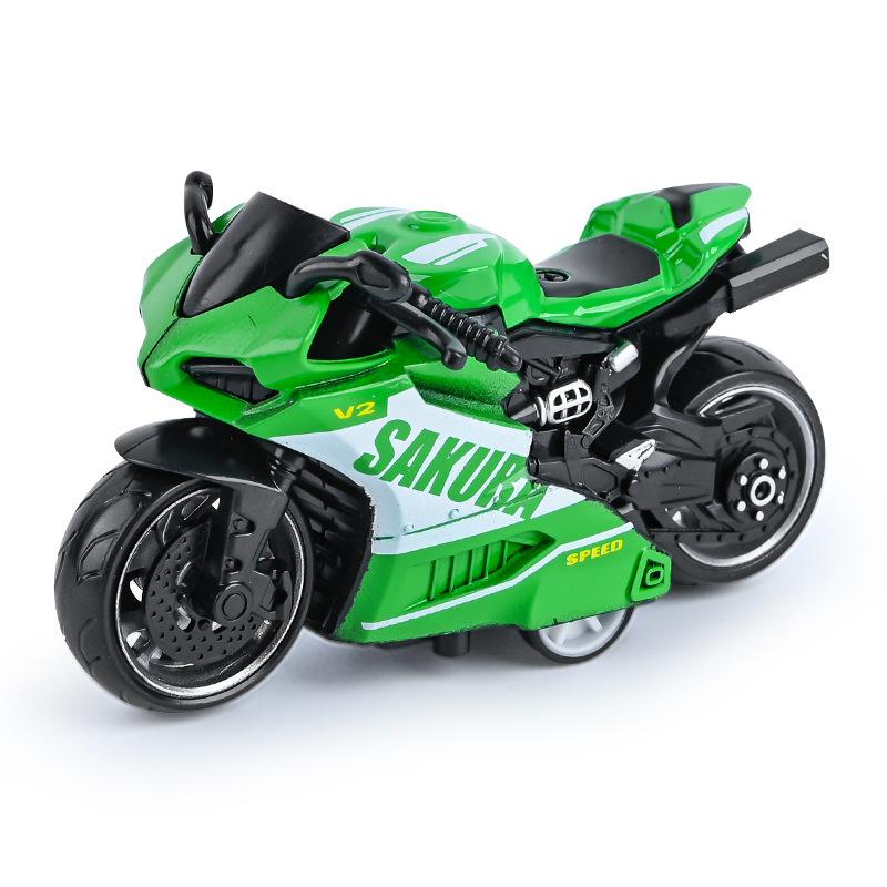 Trendy Mini Motorcycle Keychain Pendant: Cool Model Figurine Car Keyring Toy
