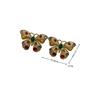 Medieval Diamond-Set Colored Glazed Butterfly Retro Court Earrings Heavy Industry Stud Earrings