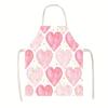 1 st Stor Enfärgad Bakgrund Romantiskt Hjärta Mönster Förkläde, Heminredning Kökskläder, Ärmlös Slitstarkt Tvättbart Unisex Matlagningsförkläde,