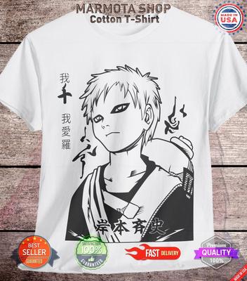 Gaara Shirt Naruto Shippuden Itachi Kakashi Anime Unisex Tee T-Shirt All Size