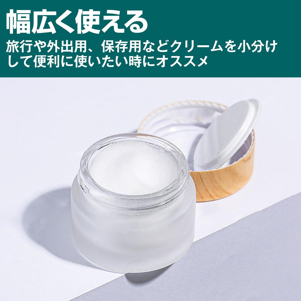 Felimoa Refillable Matte Clear Cream Jars with Spatula, Approx. 30g Capacity, Set of 6