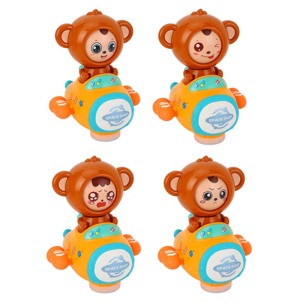 Space Ship Toy Electric Monkey Toy Ship Electric Universal Light and Music Space Ship Toy for Childr