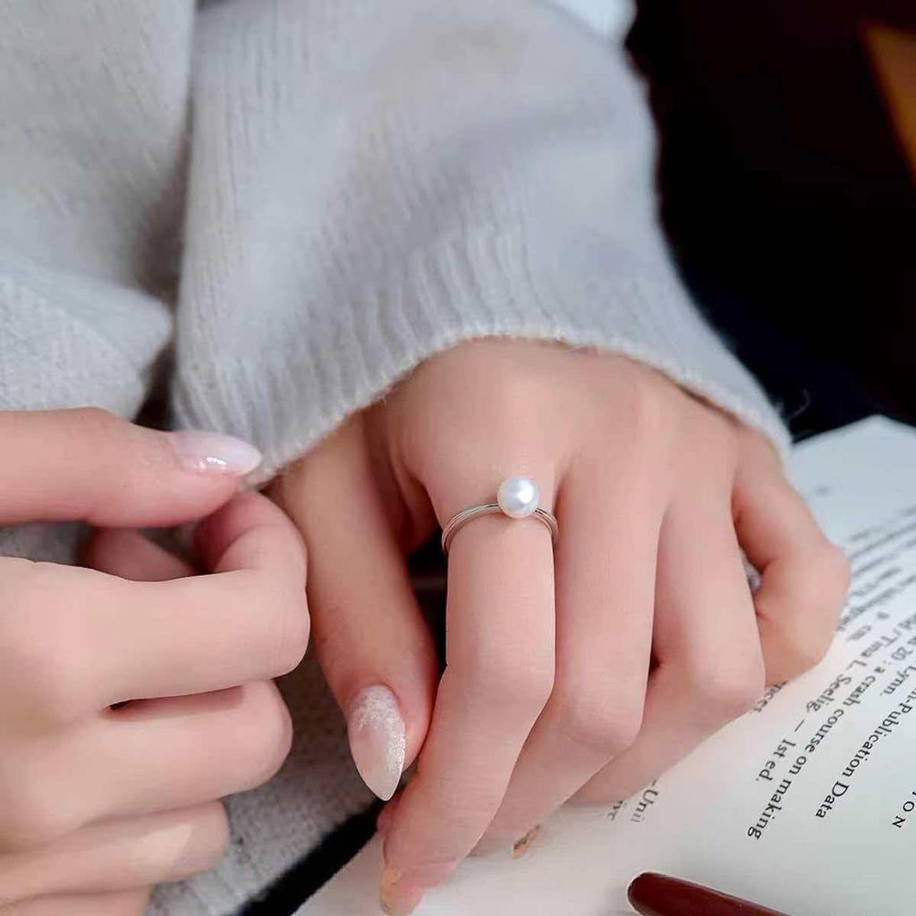 Zhuji Akoya Pearl Minimalist Ring - High-End Simple Seawater Pearl Jewelry