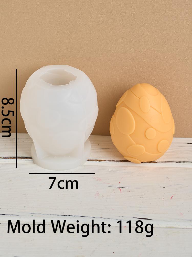3D Easter Egg Silicone Candle Mold Embossment Egg Candle Making Supplies Plaster Ornaments Handmade Soap Mould Home Decor Gifts