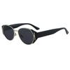 Cross-Border Luxury UV-Protection Cat-Eye Round Sunglasses