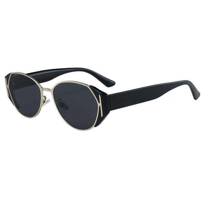 Cross-Border Luxury UV-Protection Cat-Eye Round Sunglasses