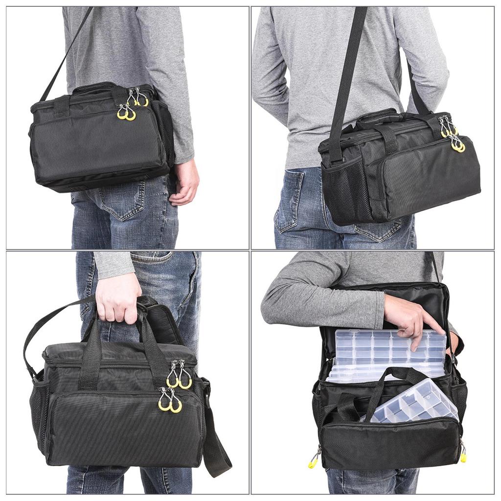 Thicken Fishing Tackle Bag Convenience Fishing Gear Storage Bag Multipockets Carrying Pouches Fishing Accessoris