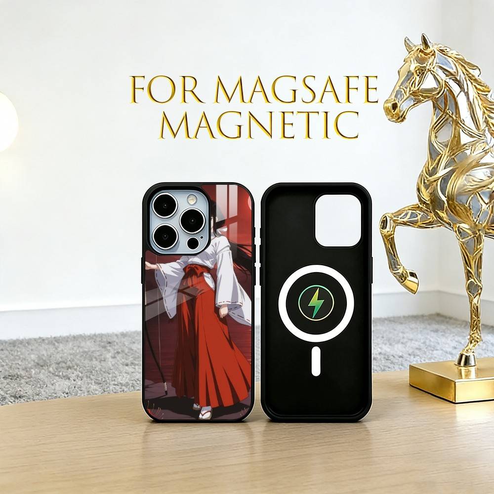 Kikyo Phone Case For iPhone17,16,15,14,13,12,11 Plus,Pro Magnetic For Magsafe Wireless Charging