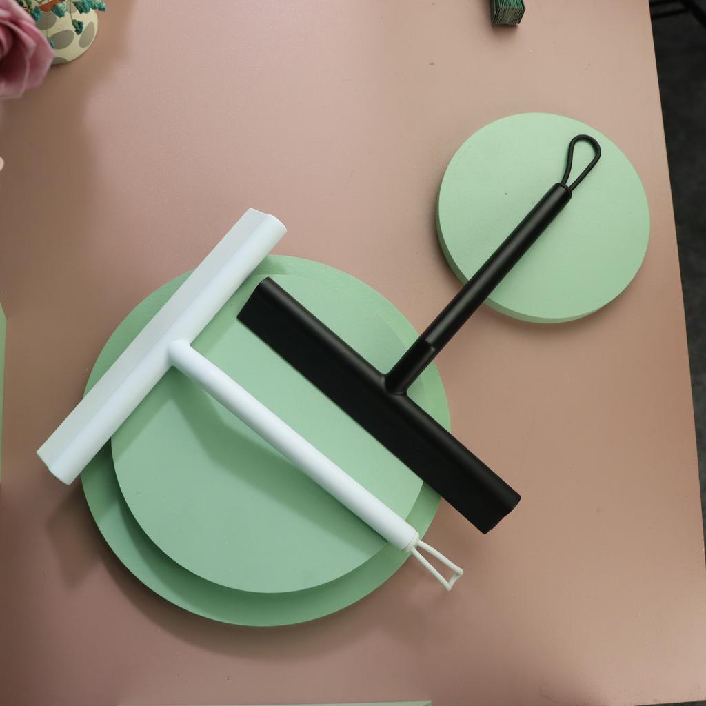 Sprchová stěrka čistič na skleněné dveře sprchová stěna škrabka se silikonovým držákem stěrka na zrcadlo do koupelny škrabka na čištění skla