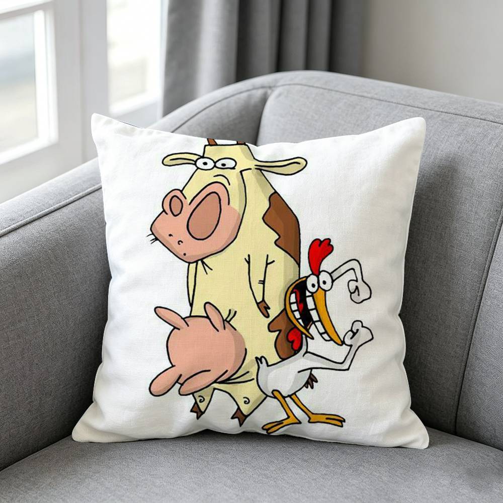 Cartoonn Rockos Modern Life Pillow cover Soft Microfiber Pillowcase Home Sofa Decor Surprise Decorative printed