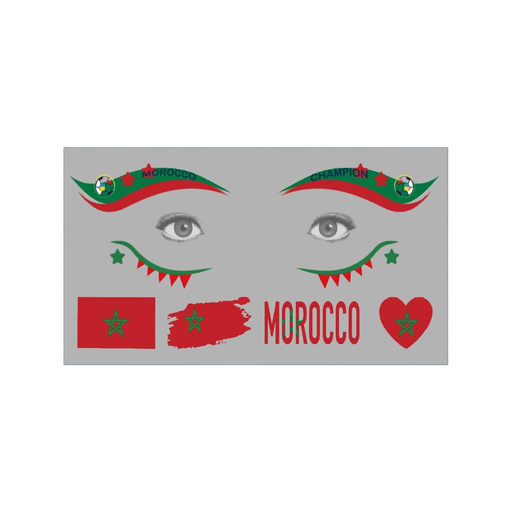 Multi Flag Color Stickers Sports Fans Party Party Temporary Stickers For Face