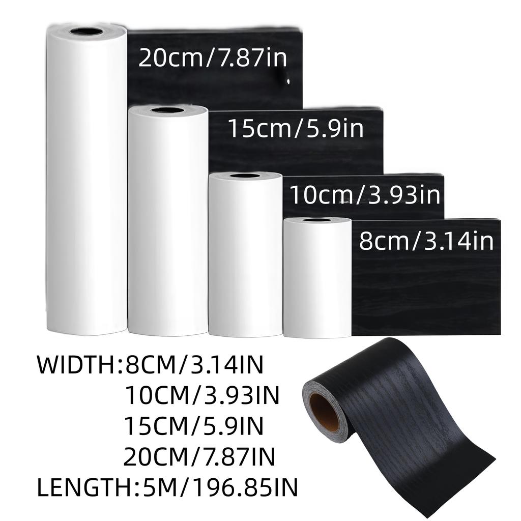 1PC Self-adhesive Wood Grain Door Frame Decorative Stickers Wood Grain Skirting Waistline Home Decor Wall Stickers