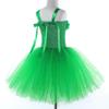 Girls' Green Sequin Tinkerbell Fairy Dress with Puffy Skirt