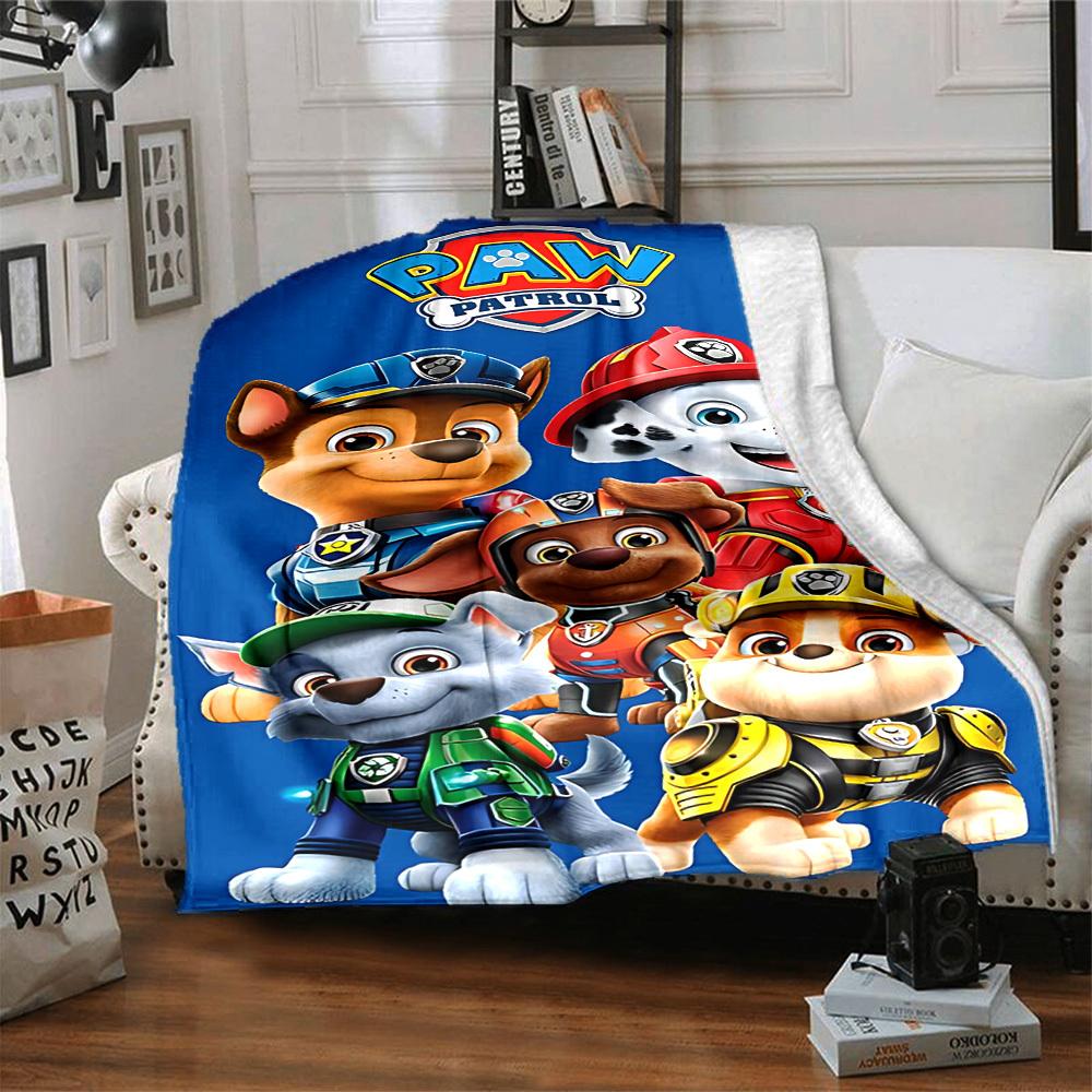 1pc Paw Patrol Characters Soft & Warm Flannel Blanket, Multi-Purpose Throw Blanket for Couch, Sofa, Office, Bed, Camping, Travel 163