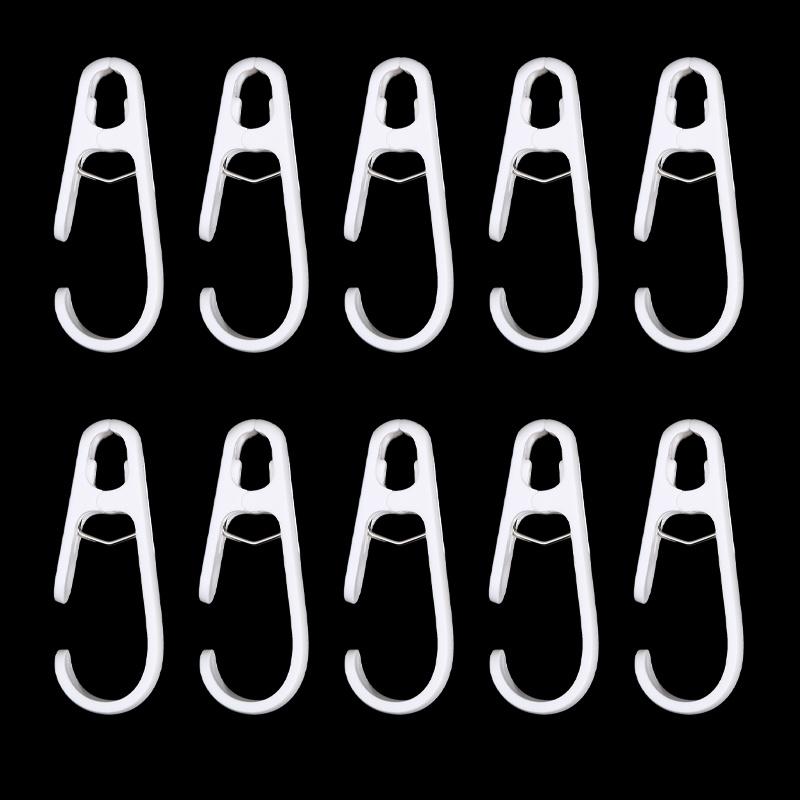 10PCS Laundry Hooks Clips Hanger - Multifunctional Clips With Hooks Closet Organizer Clamps Hanging Socks Boot Bras Towels For Bathroom Kitchen