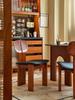 High-end Light Luxury Vintage Solid Wood Chair Backrest Chair Designer Leisure Dining Chair Home Modern Simple