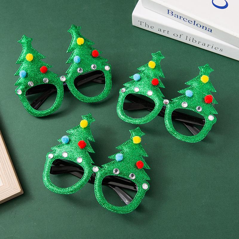 2026 Christmas Glasses Frame Santa Claus Xmas Tree Glasses Photo Booth Props Kids Gifts New Year Party Decorations Navidad Noel