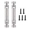 AXSPEED 2PCS Stainless Steel Center Drive Shafts D-shaped Holes for 1/18 RC Crawler FMS FCX18 LC80 Upgrade Parts