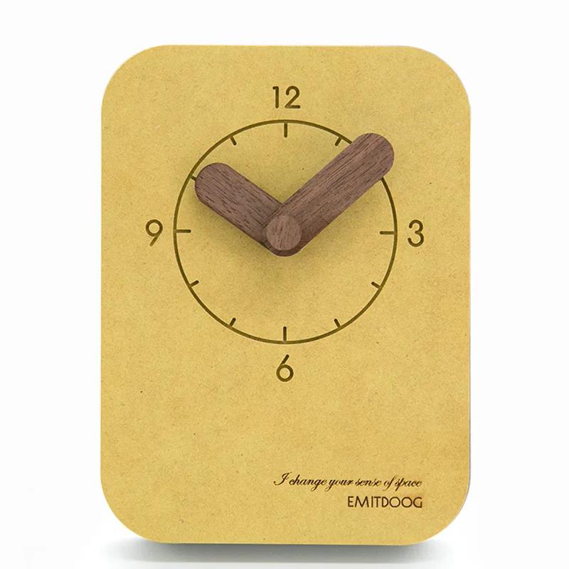 

Креативные настенные часы у кровати 7 цветов по желанию Современные американские минималистские настольные часы настольные маятниковые часы студенческая спальня без звука жёлтый