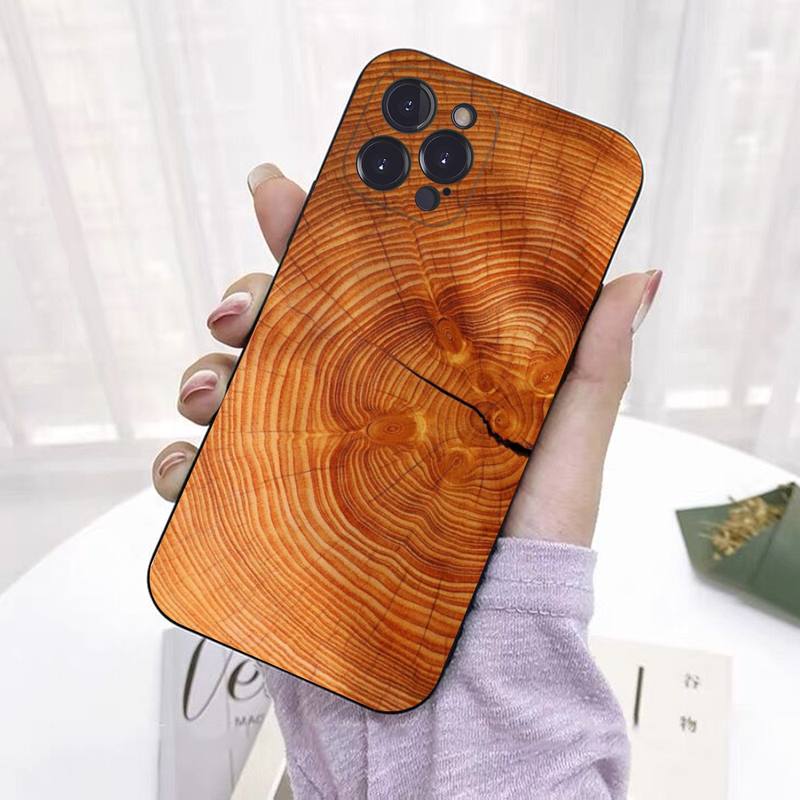 Dřevěná textura Telefonní pouzdro Silikonové měkké Pro iphone 14 13 12 11 Pro Mini XS MAX 8 7 6 Plus X 2020 XR Kryt
