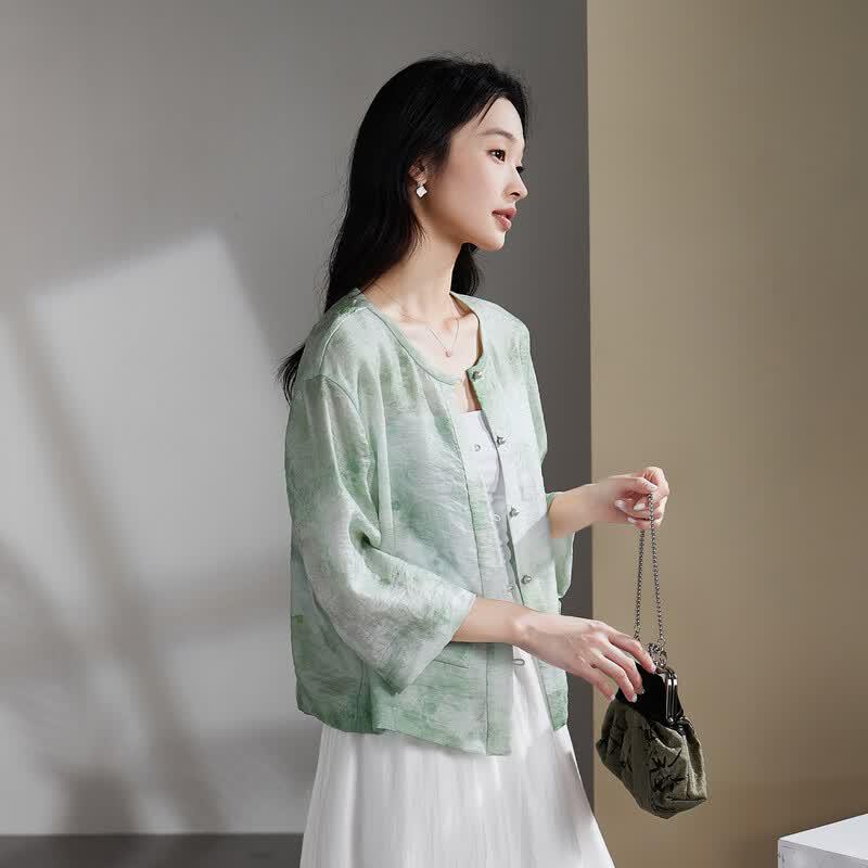 SOFSIL Women s New Chinese Style Lightweight Short Jacket XL