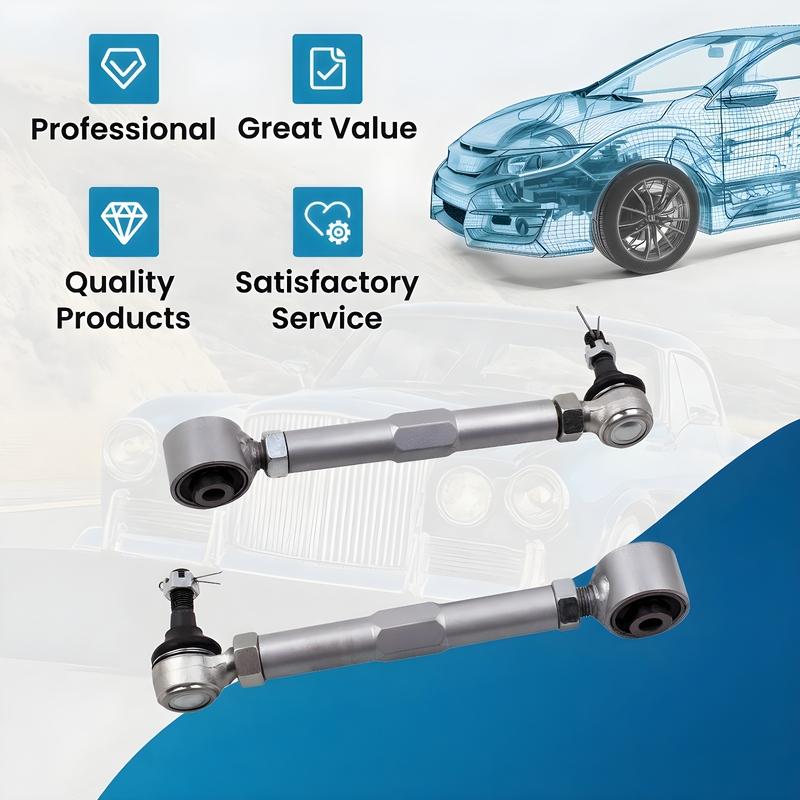 Rear Toe Control Arms Kit Adjustable for Lexus IS300 2001-2005 GS300 1998-2005 Silver Steel New