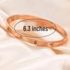 Stylish Zirconia Open Cuff Bracelet - 4MM/6MM Stainless Steel Couple Design