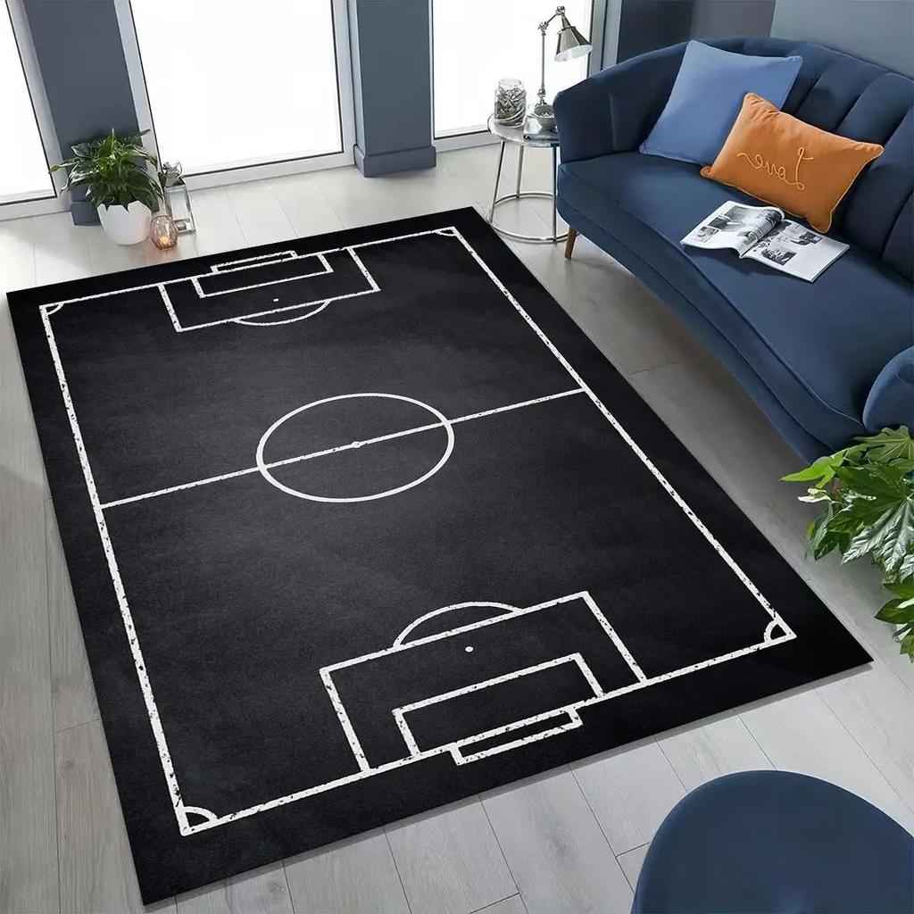 Soccer Stadium Area Rug Football Field Sports Design Football Field Rug Kids Sports Room Decor American Carpet Home Decoration