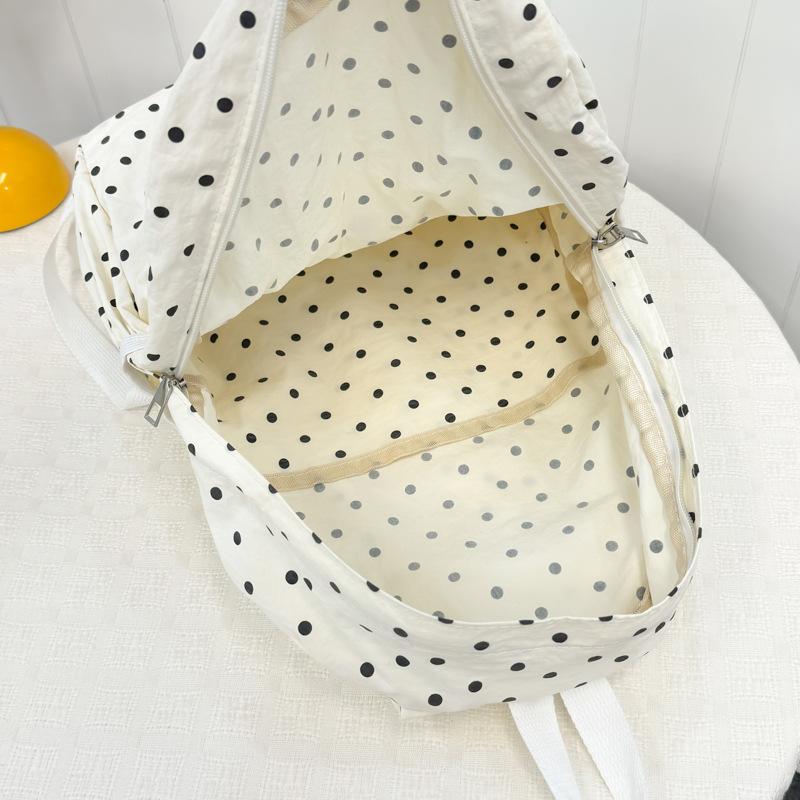 Schoolbag Korean ins style cute polka dot backpack 1011 new small fresh casual backpack student commuter schoolbag